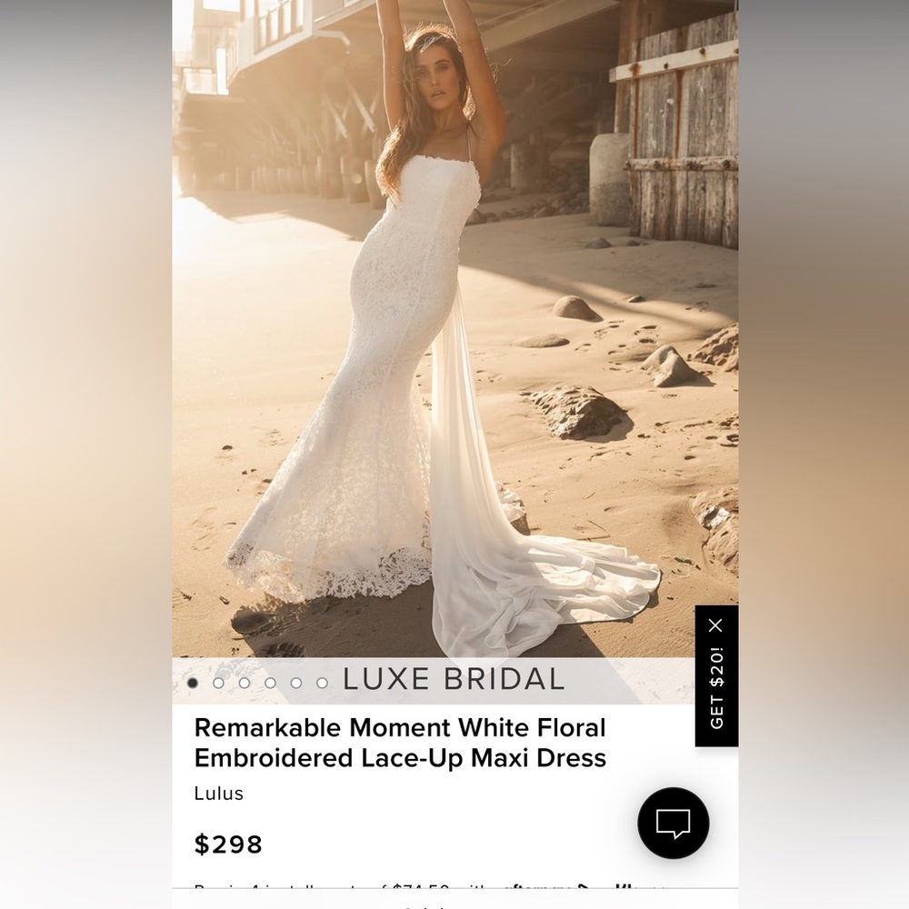 Lulus Luxe Bridal Remarkable Moment Dress Size 6